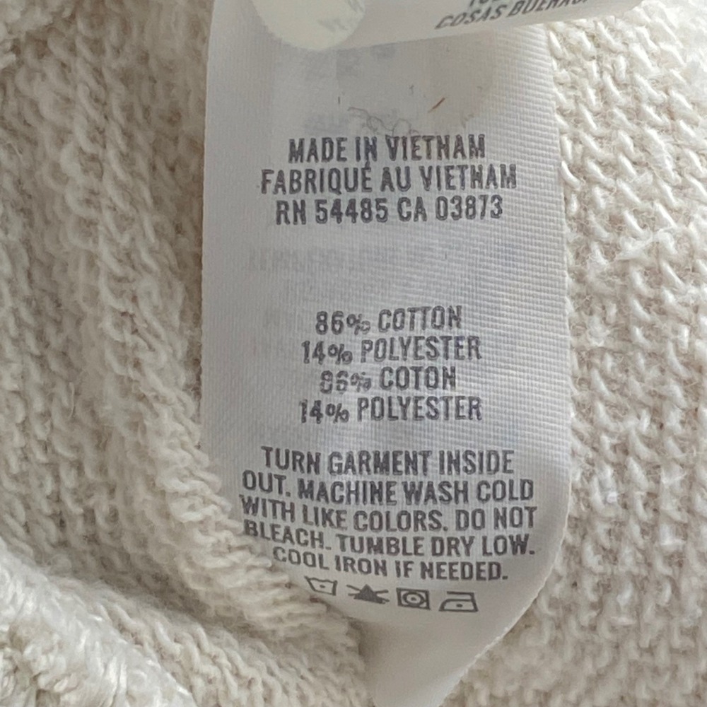 Aerie Jogger Sweatpants Womens XS Cream Off White‎ Fleece Relaxed Cozycore - Picture 6 of 6